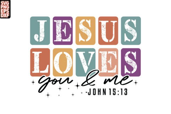 Boho Christian PNG: Jesus Loves You & M T-Shirt Designs