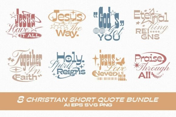 Christian Short Quote Bundle: T-Shirt Designs