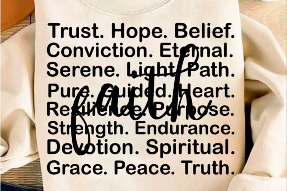 Faith Words SVG: Christian T-Shirt Designs