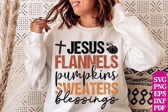 Jesus Pumpkins Blessings SVG, Fall SVG — T-Shirt Designs