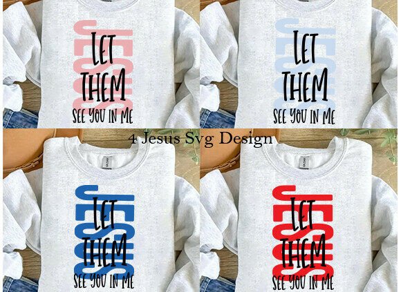 Retro God Jesus Let Them SVG — T-Shirt Designs